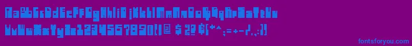 フォントHIGHBOOT – 紫色の背景に青い文字