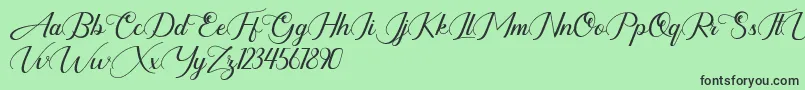 highbury Font – Black Fonts on Green Background