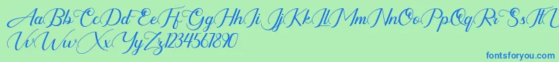 Шрифт highbury – синие шрифты на зелёном фоне