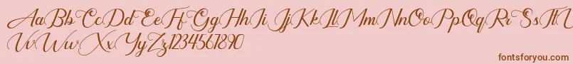 highbury Font – Brown Fonts on Pink Background