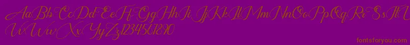 highbury Font – Brown Fonts on Purple Background