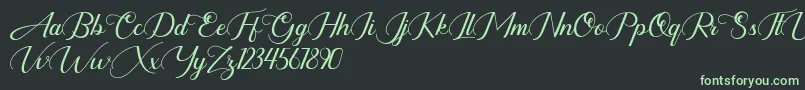 highbury Font – Green Fonts on Black Background