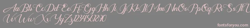 highbury Font – Pink Fonts on Gray Background