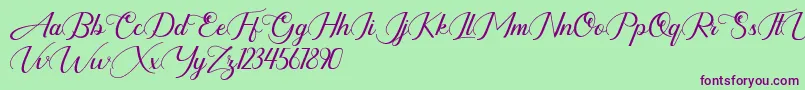 highbury Font – Purple Fonts on Green Background