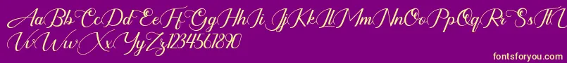 fuente highbury – Fuentes Amarillas Sobre Fondo Morado
