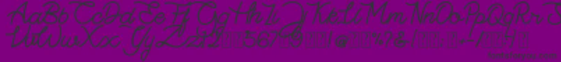 fuente Highday Script DEMO – Fuentes Negras Sobre Fondo Morado