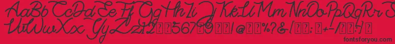 Highday Script DEMO Font – Black Fonts on Red Background