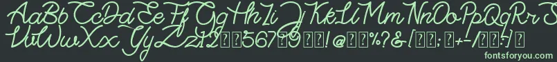 Highday Script DEMO Font – Green Fonts on Black Background