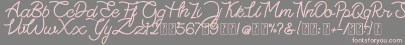 Highday Script DEMO Font – Pink Fonts on Gray Background