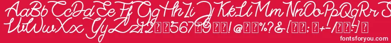 Highday Script DEMO Font – White Fonts on Red Background