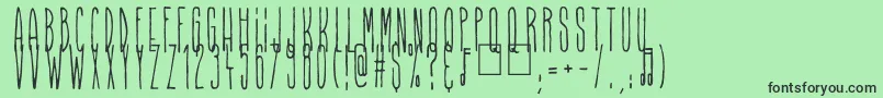 Higher Than High Font – Black Fonts on Green Background