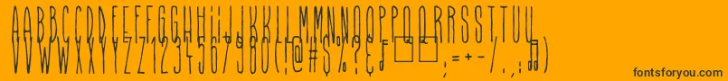 fuente Higher Than High – Fuentes Negras Sobre Fondo Naranja