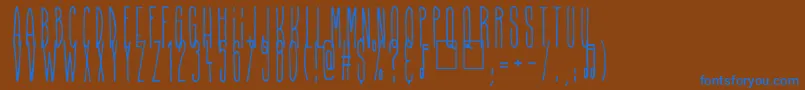 Higher Than High Font – Blue Fonts on Brown Background
