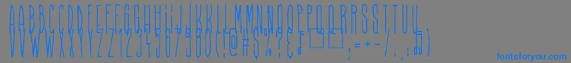 Higher Than High-Schriftart – Blaue Schriften auf grauem Hintergrund
