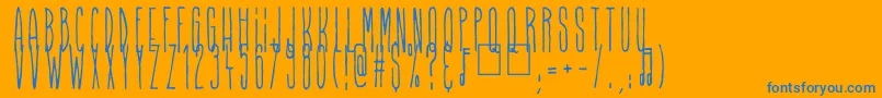Higher Than High Font – Blue Fonts on Orange Background