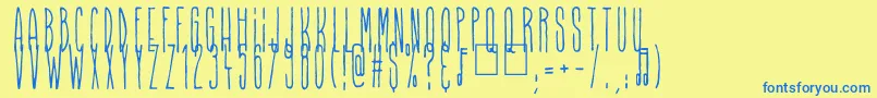 Higher Than High Font – Blue Fonts on Yellow Background
