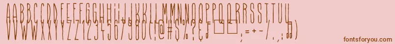 Higher Than High Font – Brown Fonts on Pink Background