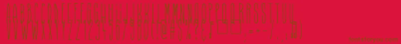 Higher Than High Font – Brown Fonts on Red Background