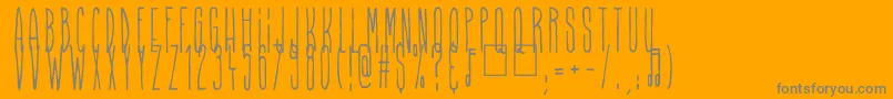 フォントHigher Than High – オレンジの背景に灰色の文字