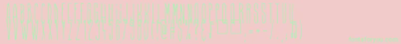 Higher Than High Font – Green Fonts on Pink Background