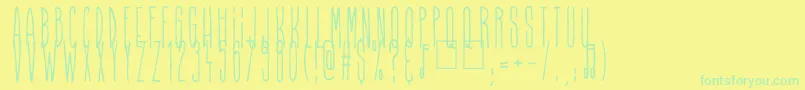 Higher Than High Font – Green Fonts on Yellow Background