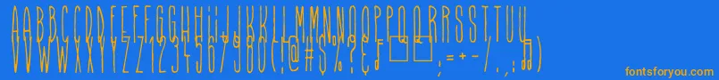 Higher Than High Font – Orange Fonts on Blue Background
