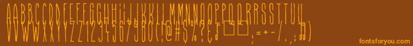 Higher Than High Font – Orange Fonts on Brown Background