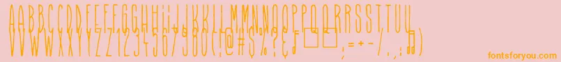 Higher Than High-Schriftart – Orangefarbene Schriften auf rosa Hintergrund