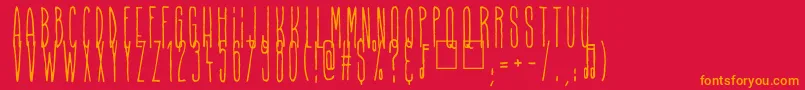 Higher Than High Font – Orange Fonts on Red Background