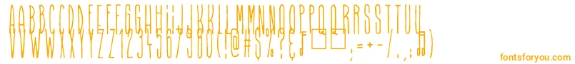 Higher Than High Font – Orange Fonts on White Background