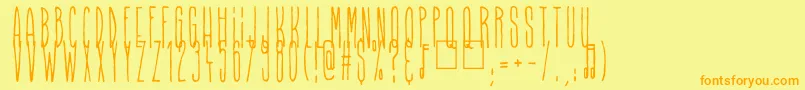Higher Than High Font – Orange Fonts on Yellow Background