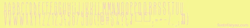 Higher Than High Font – Pink Fonts on Yellow Background