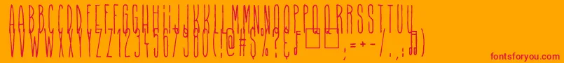 fuente Higher Than High – Fuentes Rojas Sobre Fondo Naranja