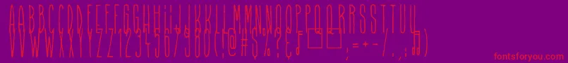Higher Than High Font – Red Fonts on Purple Background