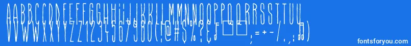 Higher Than High Font – White Fonts on Blue Background