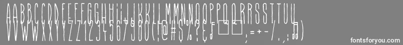 フォントHigher Than High – 灰色の背景に白い文字