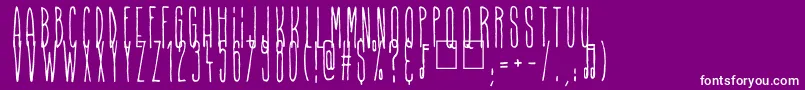 Higher Than High Font – White Fonts on Purple Background