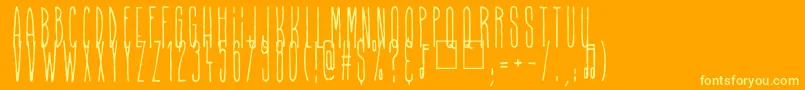フォントHigher Than High – オレンジの背景に黄色の文字