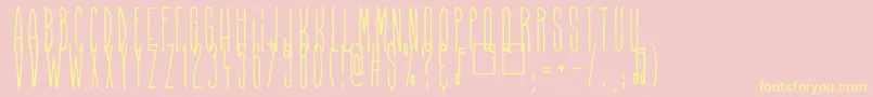 Higher Than High-Schriftart – Gelbe Schriften auf rosa Hintergrund