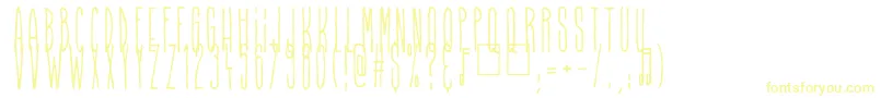 Higher Than High Font – Yellow Fonts on White Background