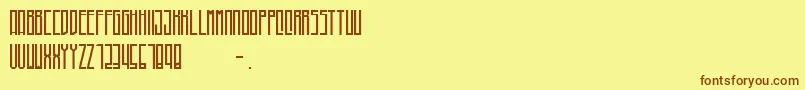 Higher Font – Brown Fonts on Yellow Background
