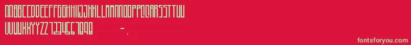 Fonte Higher – fontes verdes em um fundo vermelho