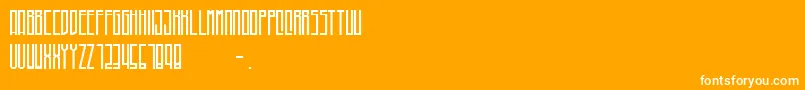 Higher-Schriftart – Weiße Schriften auf orangefarbenem Hintergrund