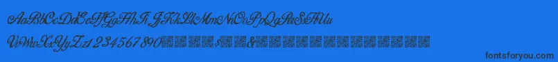 HigherBounties Font – Black Fonts on Blue Background