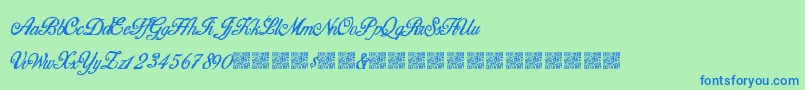 HigherBounties Font – Blue Fonts on Green Background
