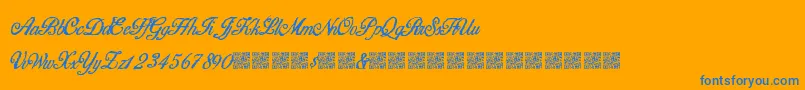 HigherBounties Font – Blue Fonts on Orange Background