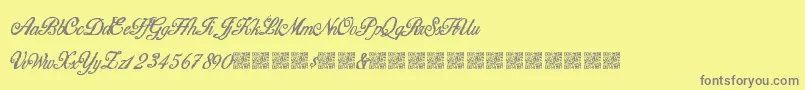HigherBounties Font – Gray Fonts on Yellow Background