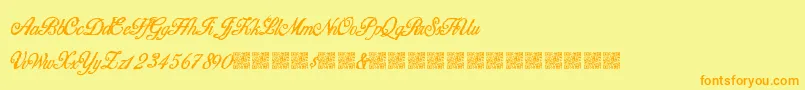 HigherBounties Font – Orange Fonts on Yellow Background