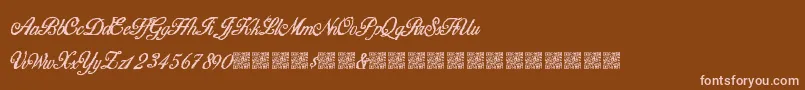 HigherBounties Font – Pink Fonts on Brown Background