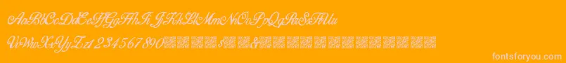 HigherBounties Font – Pink Fonts on Orange Background